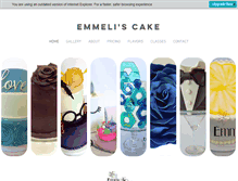 Tablet Screenshot of emmeliscake.com